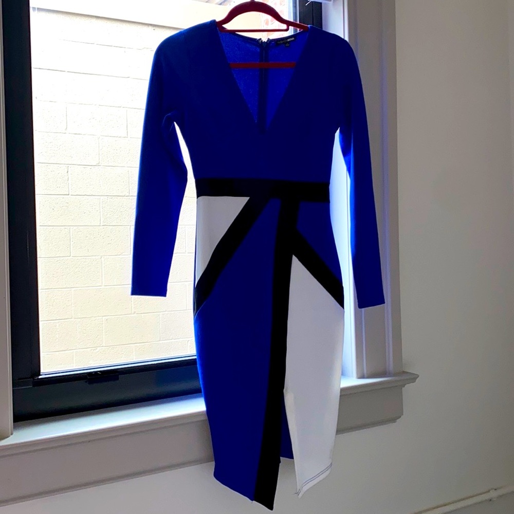 Elegant dark blue dress